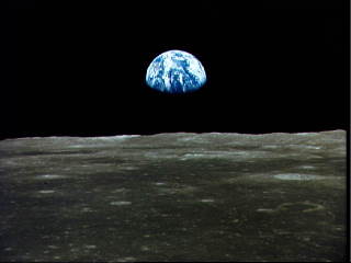 Photo of Earth taken from the moon